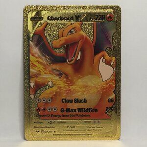 CHARIZARD V Gold Foil Fan Art Display Card, HP 220